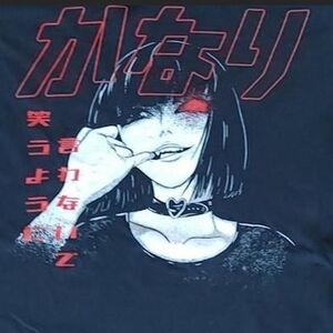 Hot Topic Anime Vampire Girl Graphic Tee Size S Black Mall Goth Emo Alt Y2K